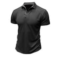 thumbnail image 2 of VERUGU Mens Shirts Casual Fashion Short Sleeve Stripe Printing Turndown Collar Button Shirt Blouse Black XXL, 2 of 6