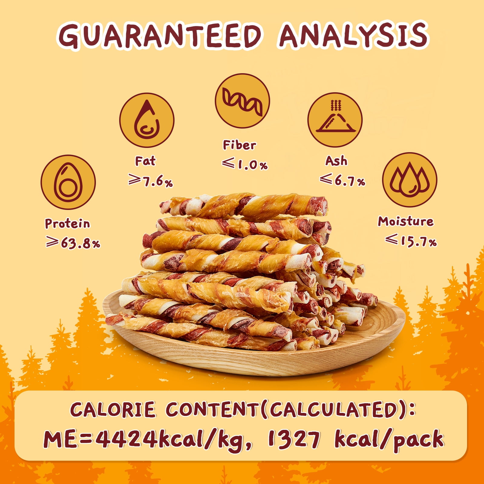 (2 pack) Jungle Calling Dog Treats, Rawhide Chicken Sticks, Chicken Flavor, Rawhide Chews for All Dogs
