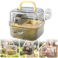 thumbnail image 2 of Small an imal Carrier Cage with Water Bottle, Portable Hamster Travel Carrier Carry Case for Small Pets, Gerbils, Mice, Dwarf Hamster, 2 of 9