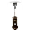 Hiland Tall Hammered Bronze Patio Heater with Scroll Table