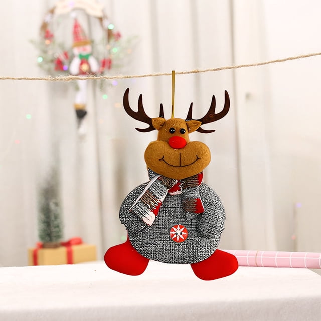 Fiudx Colgante Navideño con Diseño de Papá Noel y Muñeco de Nieve, Versátil para Árbol o Regalo, Decoración Navideña Única, Perfecto para El Hogar y La Oficina, Tamaño 16 X 10 Cm, 1 Pieza