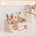 thumbnail image 4 of Organizador de maquillaje Yieach Countertop de plástico rosa, 4 of 9