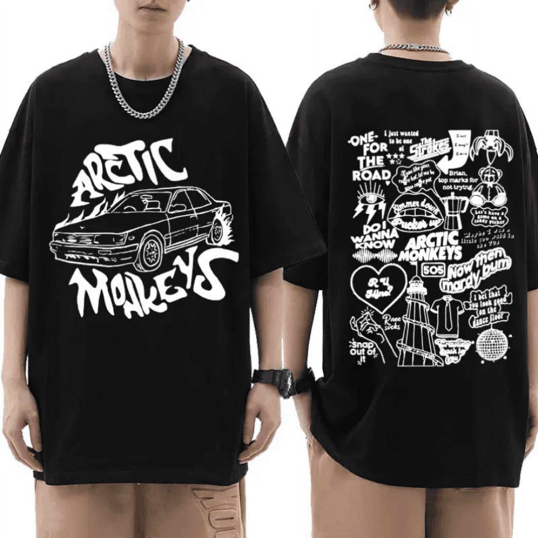 Arctic Monkeys Tour Graphic T Shirts Men's Hip Hop Retro Short