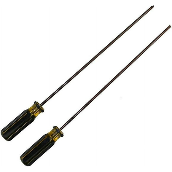 Set of 2 Extra Long Phillips and Flathead Screwdrivers, 300mm Length