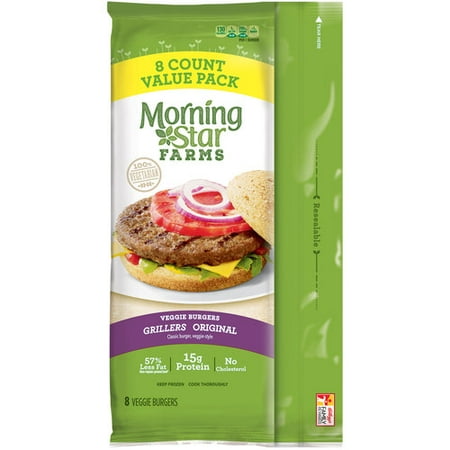 MorningStar Farms Grillers Original Veggie Burgers, 8 count, 18.9 oz ...