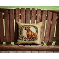 thumbnail image 2 of Coussin Décoratif en Tissu Terrier Irlandais et Fleurs, 2 of 5