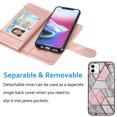 thumbnail image 5 of Njjex PU Magnet Stand Leather WalletCell Phone Case for iPhone 11, Marble, 5 of 6