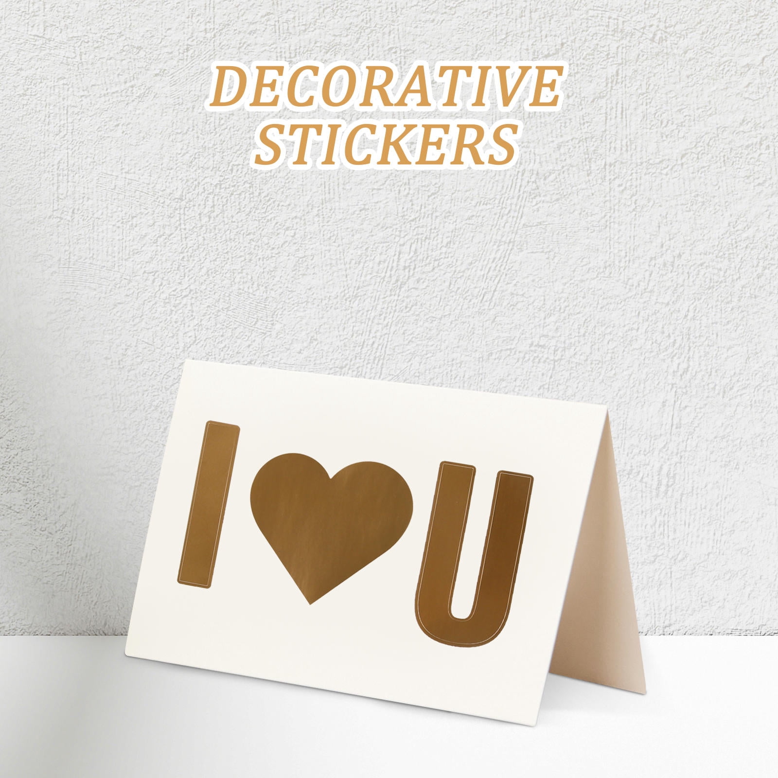 Hemoton 4 Sets Alphabet Stickers 2 Mailbox Numbers Labels Golden