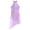 Light Purple, variant on Women's Lyrical Dance Flower Applique Halter Strappy Asymmetric Flowy Tulle Skirt Contemporary Dress Light Blue S
