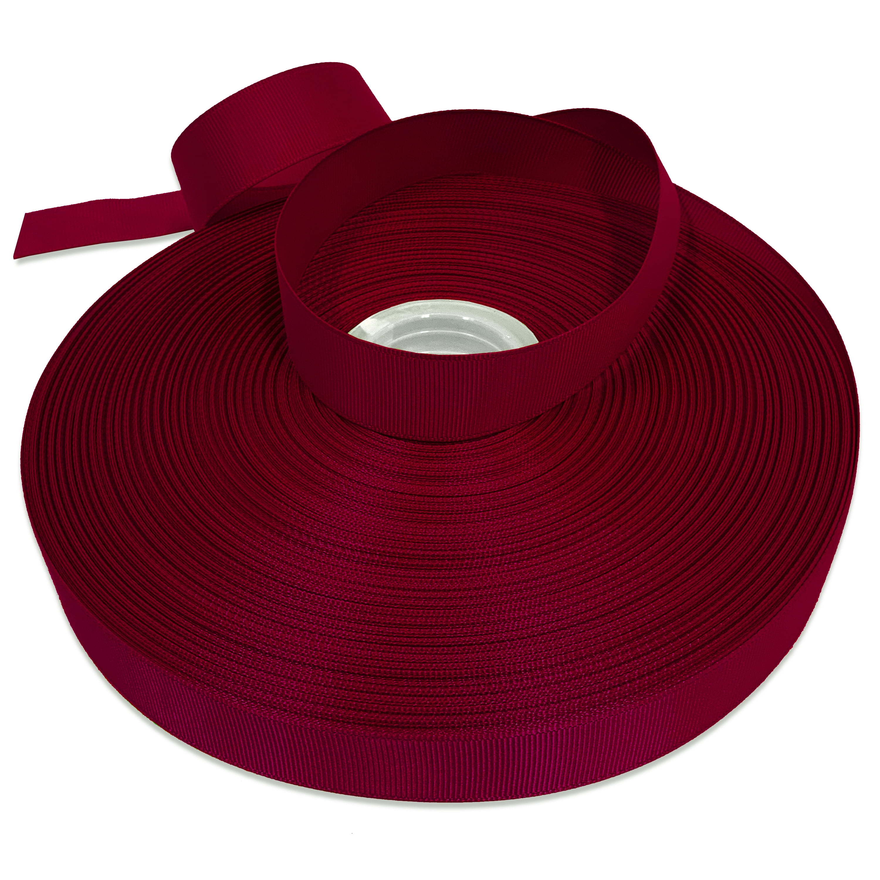 Burgundy Grosgrain Fabric Ribbon for Crafts and Bows, 7/8" x 100 Yards by Gwen Studios