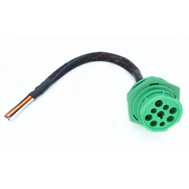 Cable en espiral MITOB Green 9P j1939 con rosca hembra de 23 cm