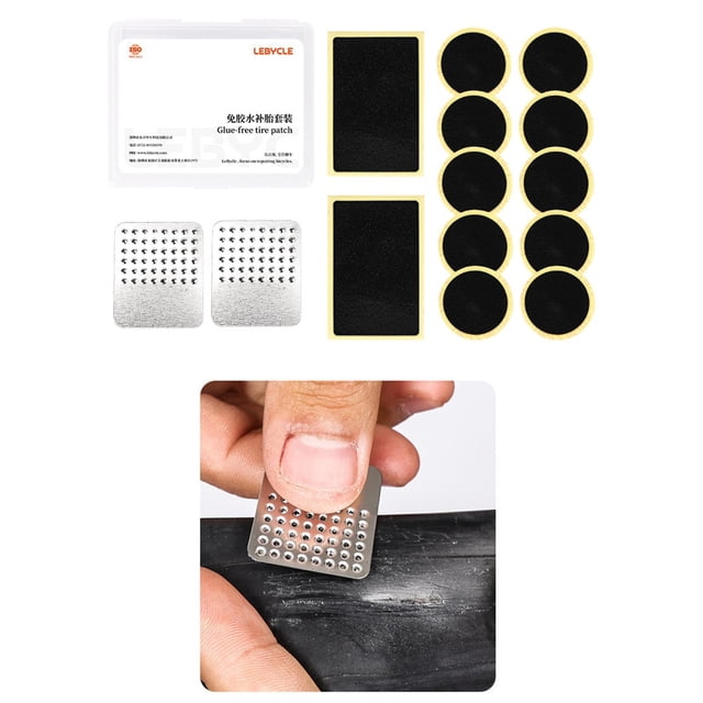 Kit de reparación de cámaras de neumáticos de bicicleta, reparación de pinchazos de cámara, repuesto de equipo premium, parches de reparación de neumá