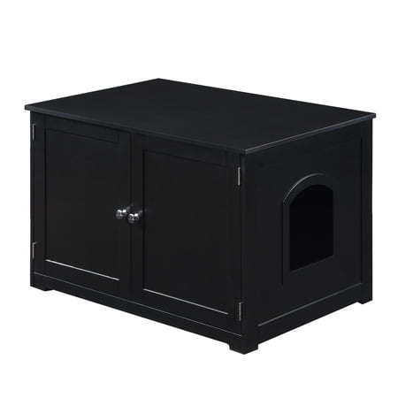 Contemporary Home Living 20.75" Black Stylish Multi-purpose Cat Furniture Cover