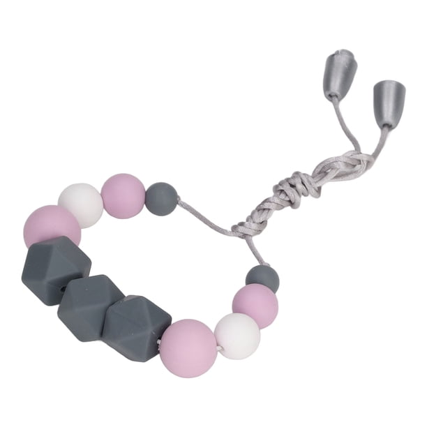 Collar de dentición con cuentas, collar de dentición para bebés, collar de dentición para niños pequeños, collar de dentición de juguete, elegante y moderno