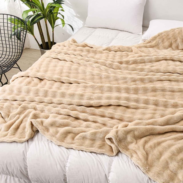 Warm and Heavy Blankets, Solid Color Flannel and Velvet Sofa Cover Dual Layer Nap Throw for All Seasons