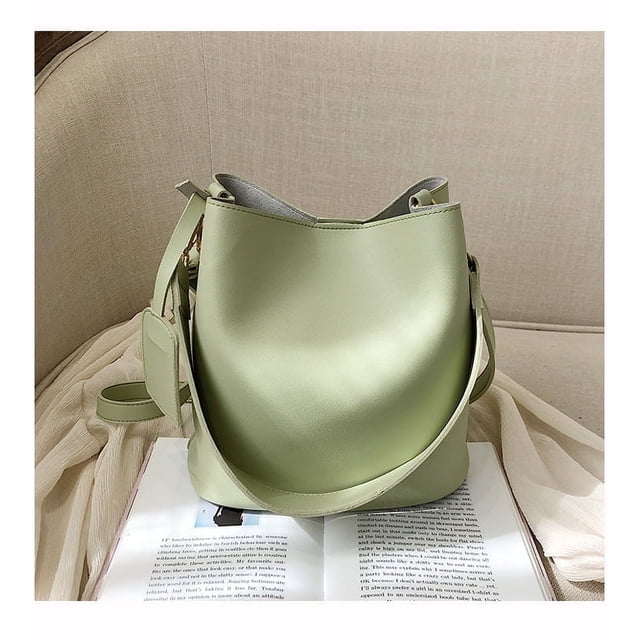 LHSHID Sac Grande Capacité pour Femmes Automne et Hiver Sac Seau Minimaliste à Grand Bande Internet Version Sac Bandoulière Simple