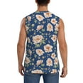 thumbnail image 4 of Haiem Men's Flower Print Tank Tops Summer Sleeveless Cut Off Workout T-Shirts Fitness Vest Athletic Undershirts-3X-Large, 4 of 8