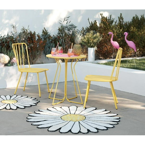 Novogratz Poolside Gossip Collection Heidi Outdoor Bistro Set 3 Piece Yellow Com - Yellow Patio Bistro Set Novogratz Poolside Gossip Collection Heidi Outdoor Bistro Set 3 Piece Yellow Com - Yellow Patio Bistro Set