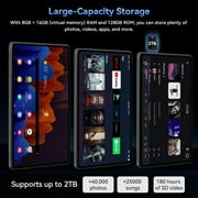 Tablet 2026 Worlds First Android 16 AI Tablet with Gemini AI, 11 Inch FHD Display, 24GB RAM 128GB ROM /2TB TF, T7250 CPU+13MP Camera, 8000mAh, Widevine L1, 2 in 1 Tablets with Keyboard Mouse Stylus