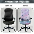 thumbnail image 4 of Xoenoiee Boho Mandala Marble Print Office Chair Cover Stretchable Universal Computer Chair Cover Soft Washable Seat Covers Dustproof Desk Armchair Rotating Chair Slipcovers, S, 4 of 7