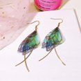 thumbnail image 3 of Versión coreana de pendientes hechos a mano de temperamento literario retro, pendientes de perlas, alas de mariposa de tul, pendientes de gancho para la oreja con alas de mariposa, 3 of 6