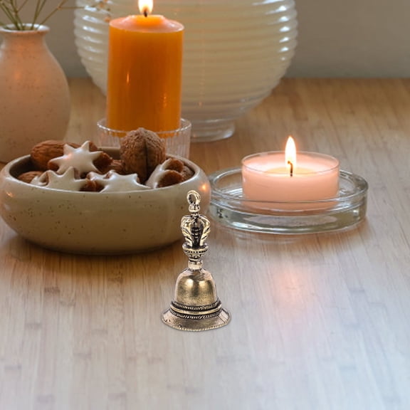 OUNONA Hand Held Bell 1Set Copper Golden For Enhancing The Ambiance In Homes And Public Spaces