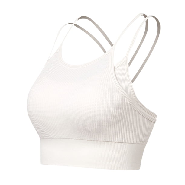 WILLBEST Brasier Strapless Mujer Sujetador Deportivo Con Espalda Cruzada Para Mujer, Acolchado, Espalda Cruzada, Top Corto Para Entrenamiento, Yoga, Gimnasio