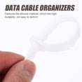 thumbnail image 4 of Juego de 12 herramientas para soporte de auriculares con cable, soporte para cables de datos, enrolladores de cables, juego de bridas de gel de sílice blanco, 4 of 6