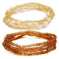 thumbnail image 1 of 2 Pcs Chaîne à Perles pour Femmes, Chaîne de Corps à Perles Mode, Chaîne de Ventre pour la Plage, 1 of 10