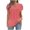 Red1, variant on Jalioing Women's Shirts Pleated Flowy Cross V Neck Tunic Blouses Trendy Loose Short Sleeve Tops Summer Outfits