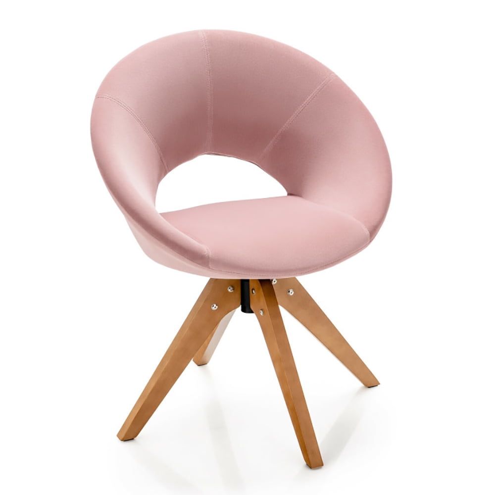 Finihen Swivel Accent Chair, Swivel Chair with Oversized Upholstered Seat, for Home, Office, Pink