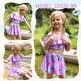 thumbnail image 5 of Marendyee One Piece Princess Series Girls' Swimwear Short-Sleeve Swim Dress with Sun Protection Skirted Swimsuit Suitable for ages 1-10 Years, 5 of 12
