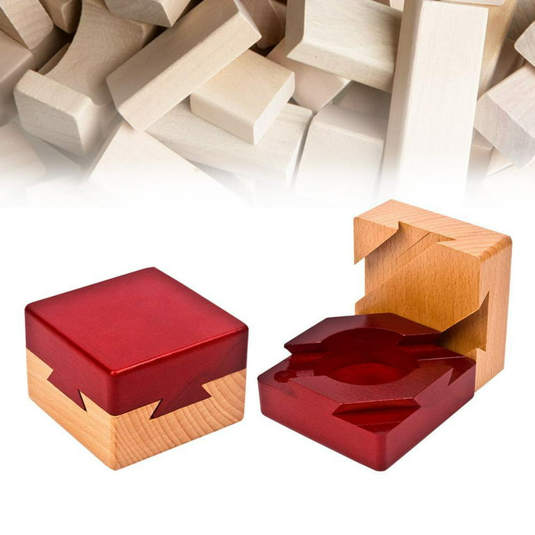 Secret Puzzle Box Brain Teaser Games Wooden Gift Hidden Diamond Jewelry Box  Toys