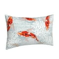 thumbnail image 2 of Bingfone Koi Fish Corals,Spring Summer Standard Size Pillowcase, Long Staple Pure Cotton Envelope Closure Pillow Cover,14"X20", 2 of 9