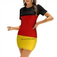 thumbnail image 1 of Robe Dos Nu à Lacets Drapeau Allemand Robe Col Carré Nœud Cœur Robe Évasée Allemagne Deutschland Brd Bundesrepublik, 1 of 5