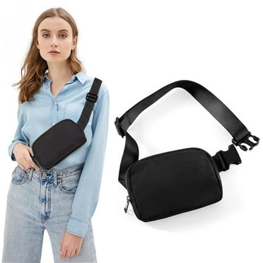 Fanny Pack for Women, Belt Bag Waist Pack for Workout Running Traveling Hiking, Unisex, Black