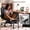 Black, variant on Pinmoco Retrofit Footrest for Office Chair, Height Adjustable, Cushion Attachment, Compatible with Most Mesh and Standard Desk Chairs, Olive green