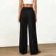 thumbnail image 4 of Pincandy Women's Solid Color Faux Suede Elastic Waist Wide Leg Pants - High Stretch Casual Loose Fit with Pockets, Perfect for Daily Wear & Weekend Getaways, 4 of 7