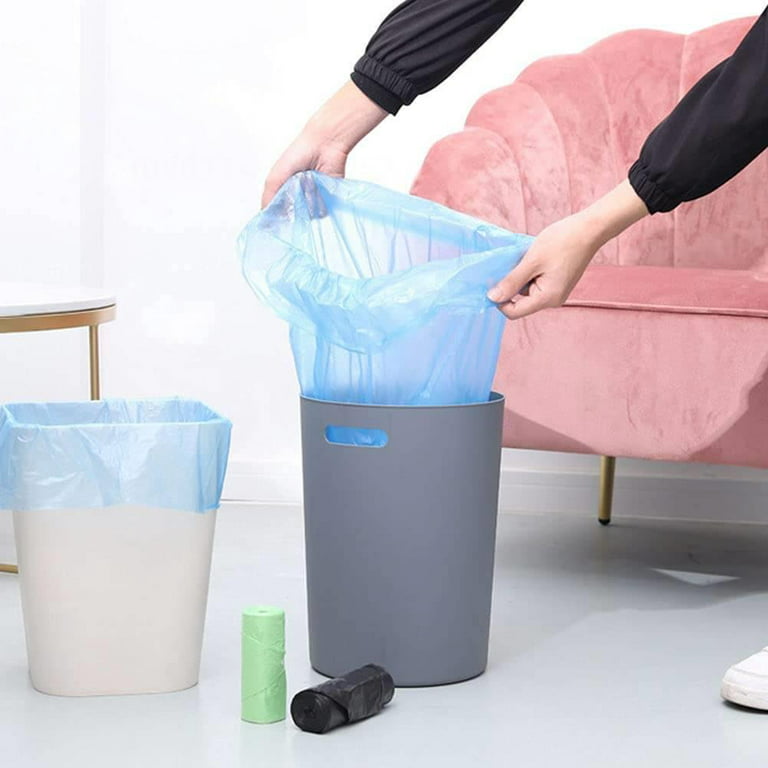 100PCS Trash Bag Garbage Bags Waste Basket Liners for Bathroom, Kitchen  ,Bedroom, Office Pet Car 15 Liter Trash Can?WHITE 
