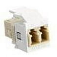 thumbnail image 2 of Leviton 41085-MLW QuickPort Duplex LC Adapter, MM, Phosphor Bronze Sleeve, 2 of 2