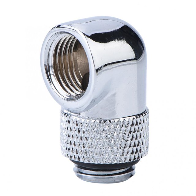 90 Degree Elbow Fitting G1/4 Thread Hard Tube Fitting Connector Water Cooling Fittings for Computer Liquid Cooling System Silver