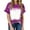 B89 Purple Womens Summer Tops Clearance Under $5, variant on Xqxayjr Plus Size Tshirt for Womens Under $5 Summer Tops Sublimation Blanks Bleached Short Sleeve Plus Size Blouses Round Neck Basic Cute Spring Tunic Tops Gifts for Mom