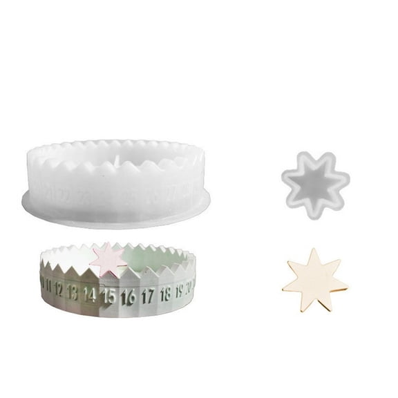 Creative Advent Calendar Countdown Number Tray Molds For DIY Holiday Decorations And Organizers Food Grade Silicones