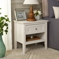 thumbnail image 2 of SAFAVIEH Sondra Traditional 2 Drawer Nightstand,Bleached White/Gold, 2 of 14