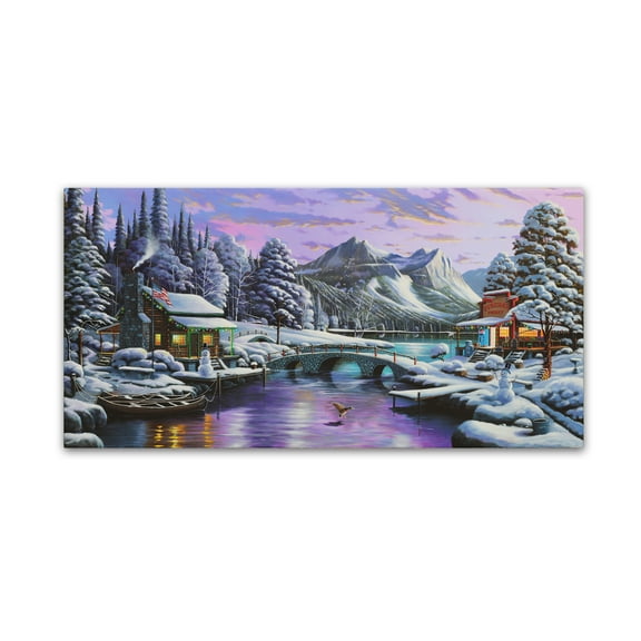 Trademark Fine Art 'White Christmas' Canvas Art by Geno Peoples