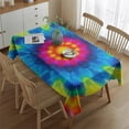 thumbnail image 2 of Colorful Tie Dye Mandala Pattern Rectangle Tablecloth 60"x84",Waterproof Polyester Rectangle Table Cloth, Wipeable Spillproof Polyester Tablecloth for Dining, Camping, Indoor and Outdoor, 2 of 5