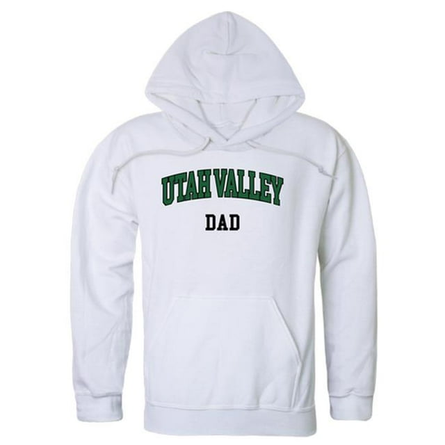 W Republic 563-210-WHT-03 Hommes Utah Valley University Wolverines Dad Hoodie, Blanc - Large