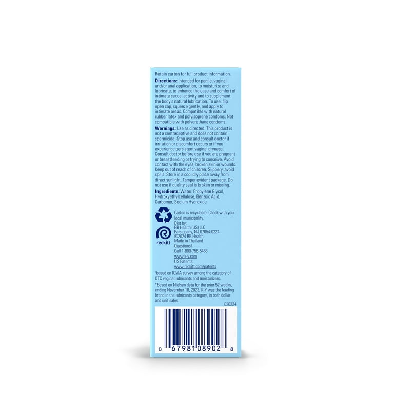 K-Y Jelly Personal Lubricant, Water-Based, 2 FL OZ for Anal & Sexual  Wellness - Walmart.com