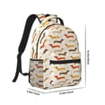 thumbnail image 2 of Honeii Dachshund Print Backpack for School,15.6 inch Laptop Back Pack for High School and College Students, Waterproof Computer Bookbag-One Size, 2 of 6