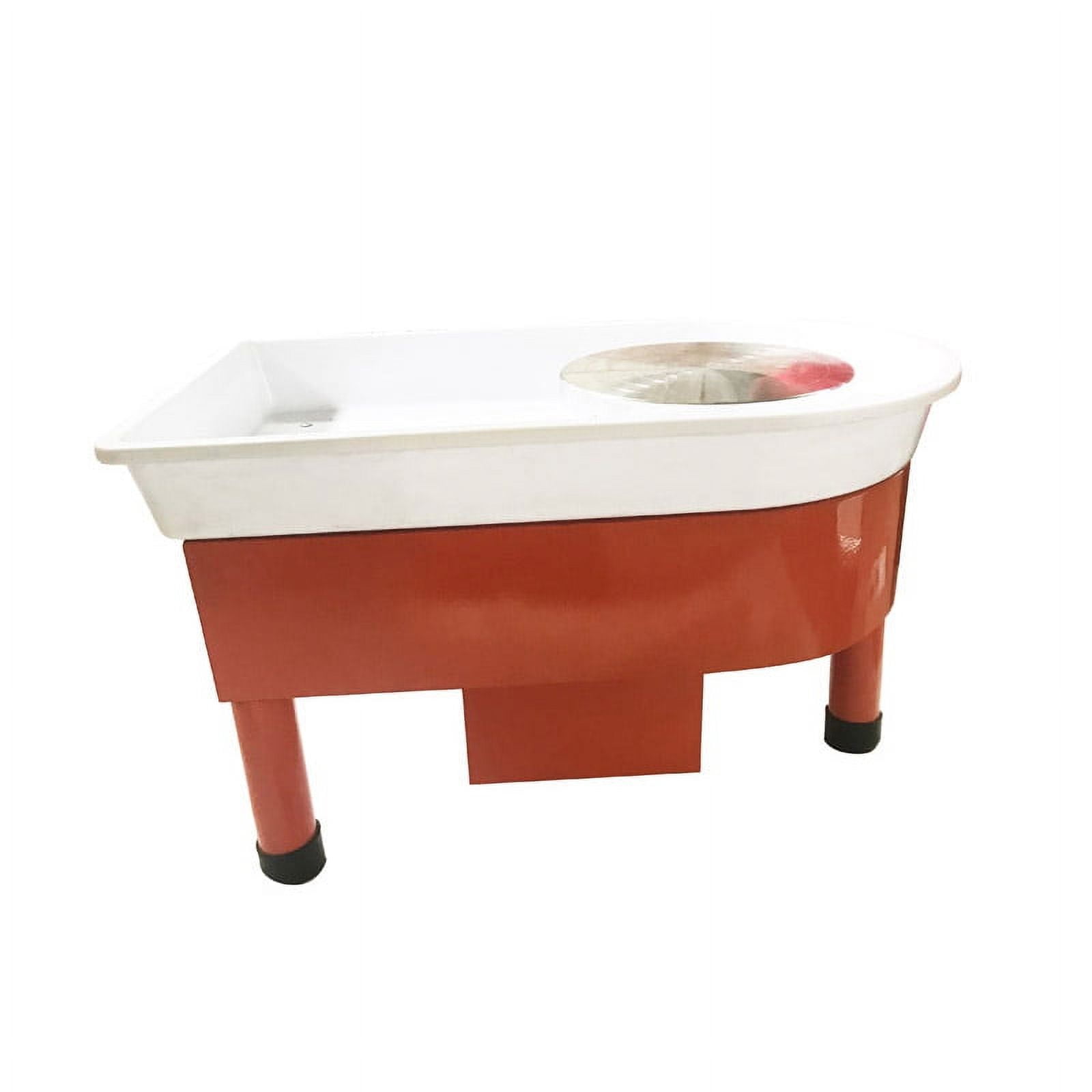 INTSUPERMAI 25cm/9.5" Electric Red Foot Flexible Pedal Pottery Wheel Ceramic Machine Clay Art Work Kit